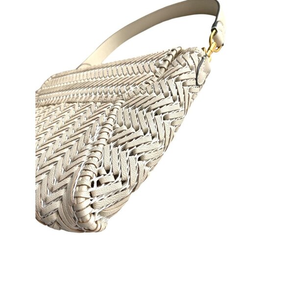 Anya Hindmarch Neeson Tassel Shoulder Bag Capra Leather Chalk White - Picture 3 of 13
